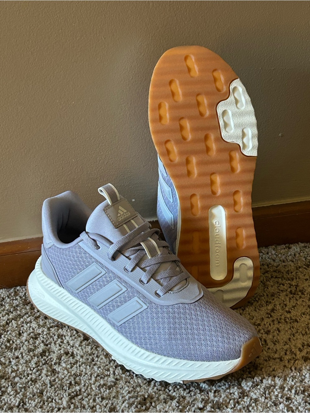 adidas X_PLR Path Cloudfoam purple running shoes women's size 7